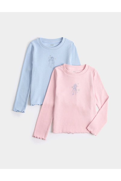 Marks & Spencer Disney Frozen™ Baskılı 2'li Uzun Kollu T-shirt