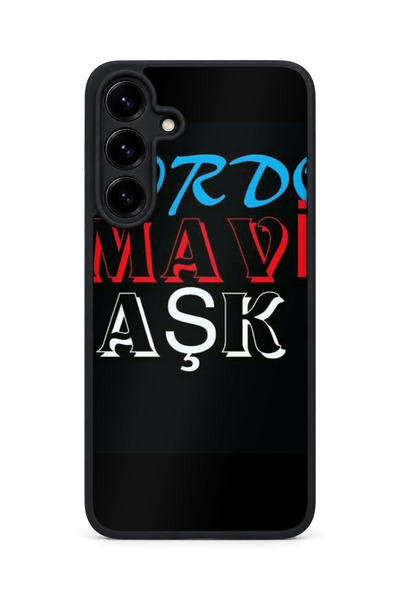 Aksel Kılıf Samsung Galaxy S25 Plus Compatible Printed, Matte Black, Soft Silicone, Protective, Shock-Absorbing Cover, Case