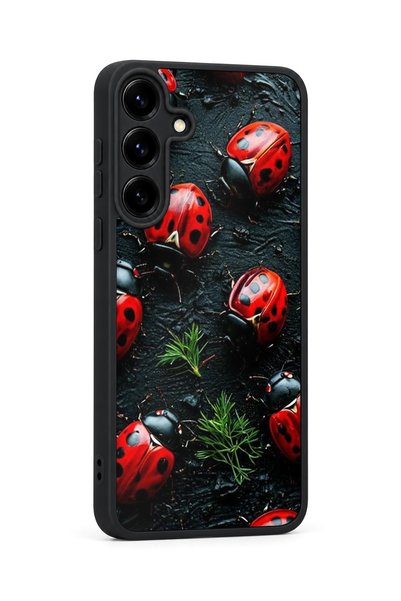 Aksel Kılıf Samsung Galaxy S25 Plus Compatible Printed, Matte Black, Soft Silicone, Protective, Shock-Absorbing Cover, Case