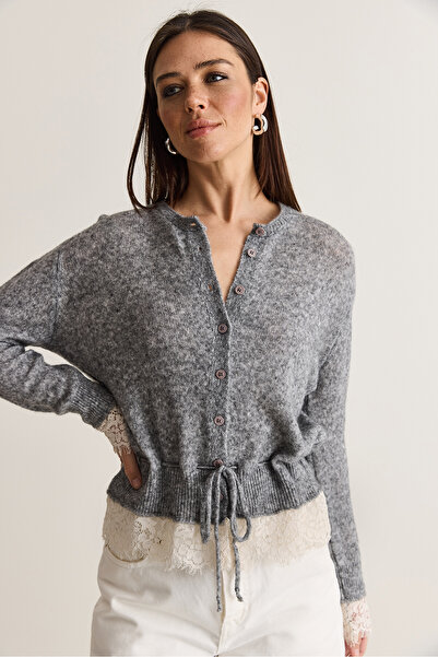 Bianco Lucci Cardigans - Gray - Straight