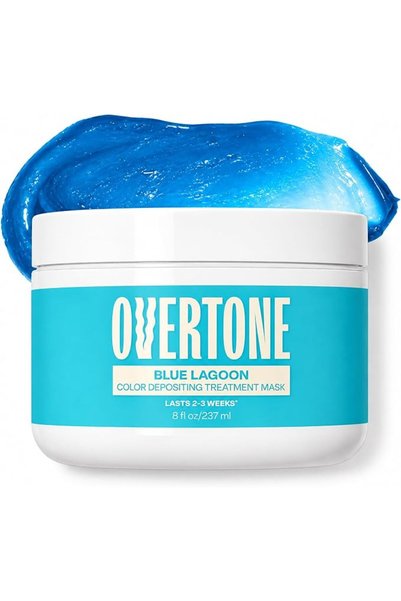 OVERTONE بلسم ملون للعناية بالشعر - 8 أونصات، صبغة شعر شبه دائمة مع زبدة الشي...