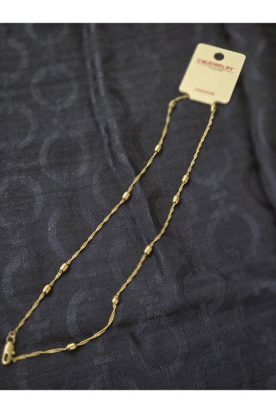 Generic Brand Women's Gold Color Capsule Detailed Thin Chain Necklace