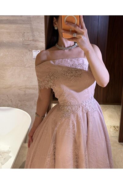 NAQWA FASHION فستان سهرة راقي قماش دانتيل