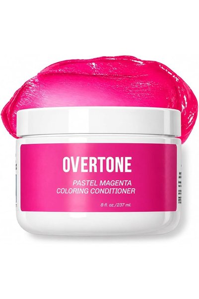 OVERTONE بلسم ملون للعناية بالشعر - 8 أونصات، صبغة شعر شبه دائمة مع زبدة الشي...