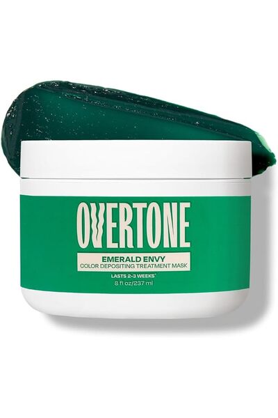 OVERTONE بلسم ملون للعناية بالشعر - 8 أونصات، صبغة شعر شبه دائمة مع زبدة الشي...