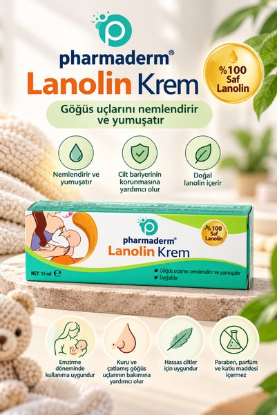 PHARMADERM Lanolin Göğüs Bakımı Kremi 15ml