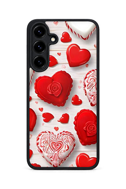 Aksel Kılıf Samsung Galaxy S25 Plus Compatible Printed, Matte Black, Soft Silicone, Protective, Shock-Absorbing Cover, Case