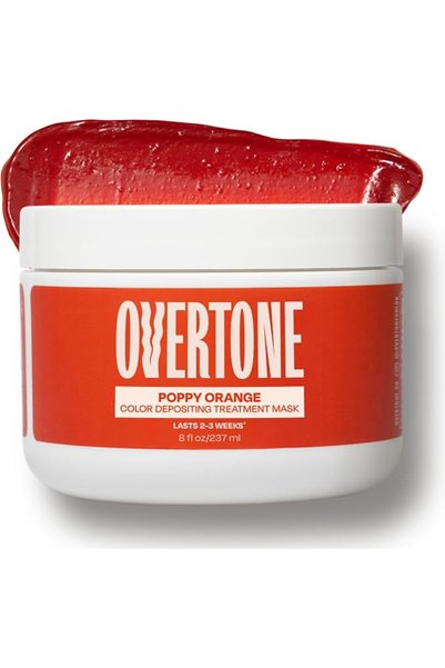 OVERTONE بلسم ملون للعناية بالشعر - 8 أونصات، صبغة شعر شبه دائمة مع زبدة الشي...