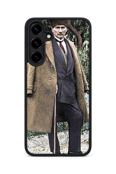 Aksel Kılıf Samsung Galaxy S25 Plus Compatible Printed, Matte Black, Soft Sil...