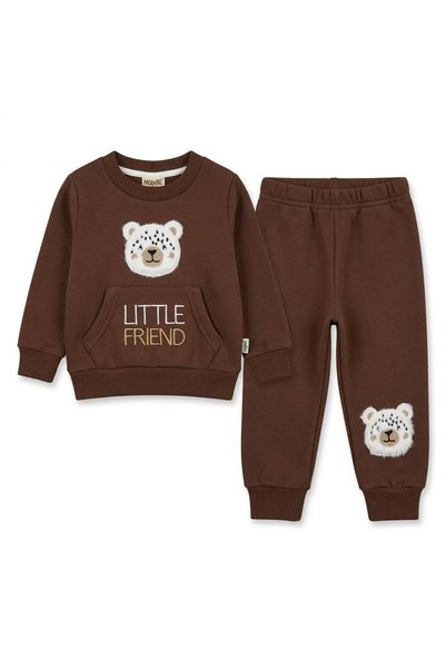 tofil 2-Piece Unisex Baby Teddy Bear Embroidered 3-Strand Embroidered 100% Co...