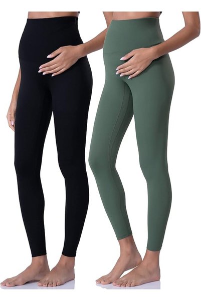 GENERAL POSHDIVAH Women's Maternity Leggings Over The Belly Pregnancy Yoga Pa...