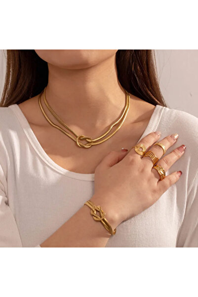 Glamorous Style Γυναικείο Choker Κολιέ με Κόμπο