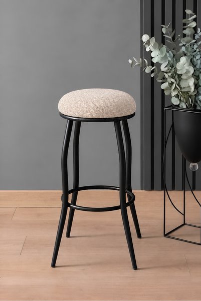 Orysa Design BT-1 Bar Taburesi 65 CM, Bar Sandalyesi, 1 Adet, Krem
