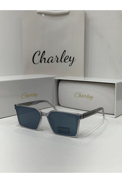 Generic Brand نظارة شمسية Charley رمادية شفافة بعدسات زرقاء مستقطبة Polarized...