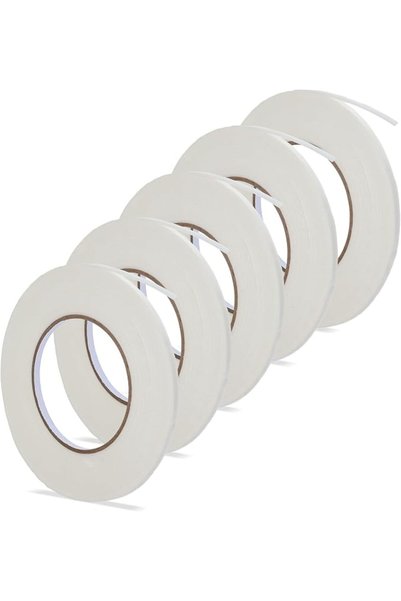 KASTWAVE Foam Tape 5 Rolls, Double-Sided White PE Foam Adhesive Tape, Heavy D...