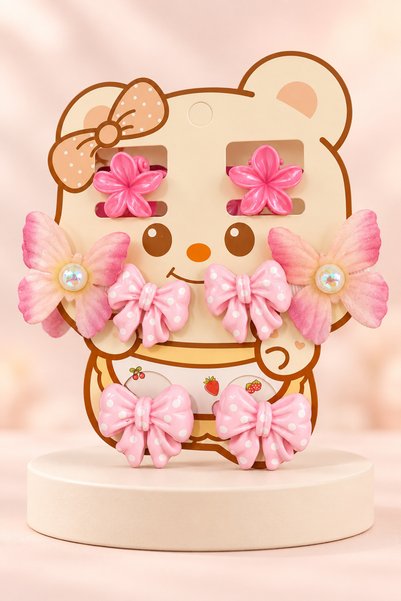 MakeWell Girl's Colorful Hairpin Set Mixed Figure Butterfly Rabbit Flower Hai...