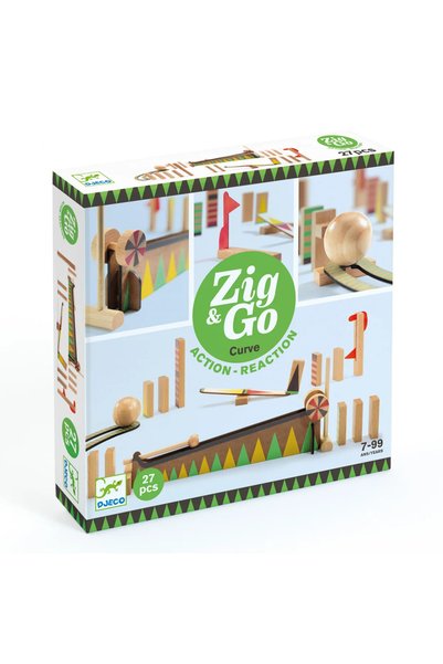 djeco Set de constructie trasee Zig & Go Bila cea mai mare 27 piese,