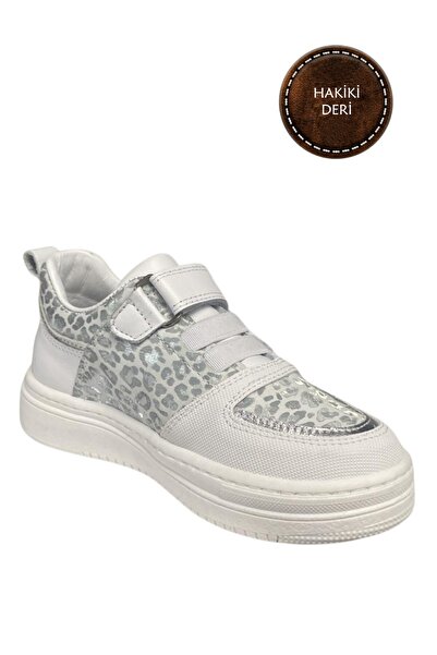 şenler bebe world kids Girls' Casual Shoes – Silver Genuine Leather