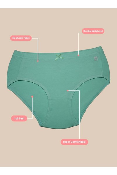 ParisBeauty Pack of 3 Hipster Briefs, Cotton with Elastic for Everyday Comfort - XXL