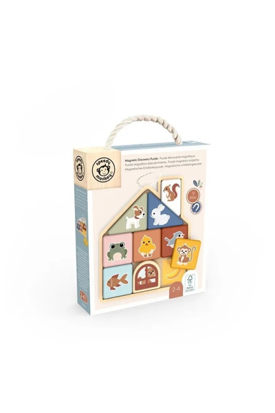 Speedy Monkey Puzzle magnetic din lemn Casuta,