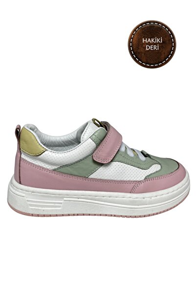 şenler bebe world kids Girls' Casual Shoes – Multi-Colored (Pink) Genuine Lea...