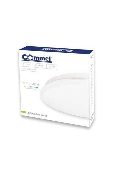 Comel Plafonieră LED, D 26 cm, 12 W, 1200 lm, lumină neutră, alb