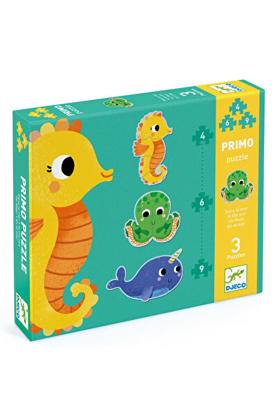 djeco Set de puzzle-uri evolutive cu tematică oceanică