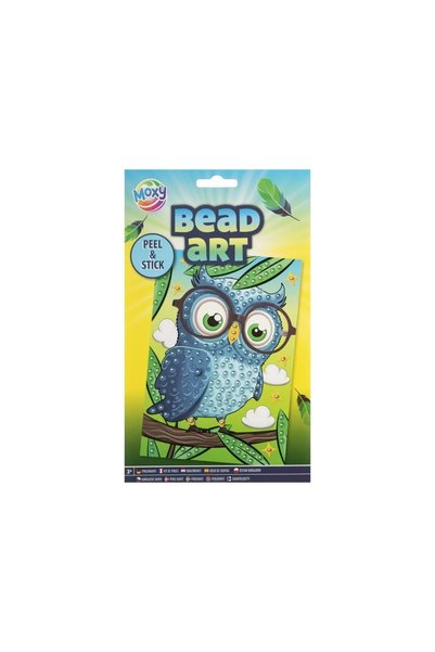 Moxy Set creativ, Mozaic cu margele Dezlipeste si lipeste, Bead Art, bufnita, A5