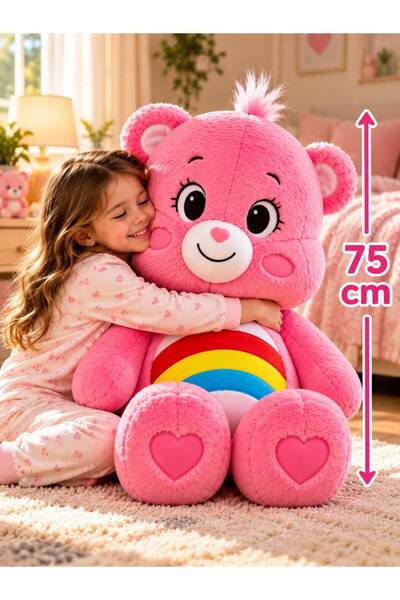 onestophube Care Bear PELUŞ ayıcık 75 Cm Yumuşacık Uyku Arkadaşı Fermuarlı