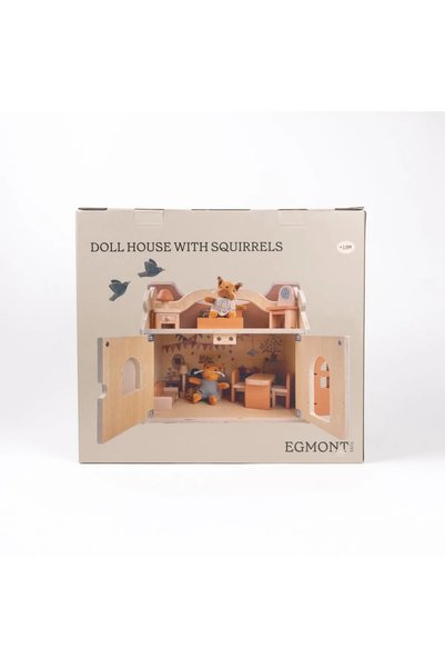 Egmont Toys Casuta de papusi cu doua veverite de plus,