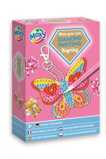 GRAFİX Set creativ DIY, Creeaza propriul breloc cu strasuri, Diamond Paint, G...