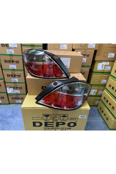 Depo Opel Astra H Hb 5 Kapı 2008-2012 Arası Sağ Ve Sol Stop Lambası Takım Füme 1222434 / 1222435