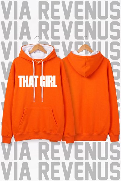 Vordevia That Girl Printed Unisex Wide Fit Hooded Hoodie Sweatshirt