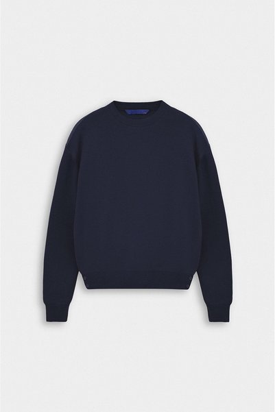 GIESTO Bisiklet Yaka Crop Fit Lacivert Triko Kazak