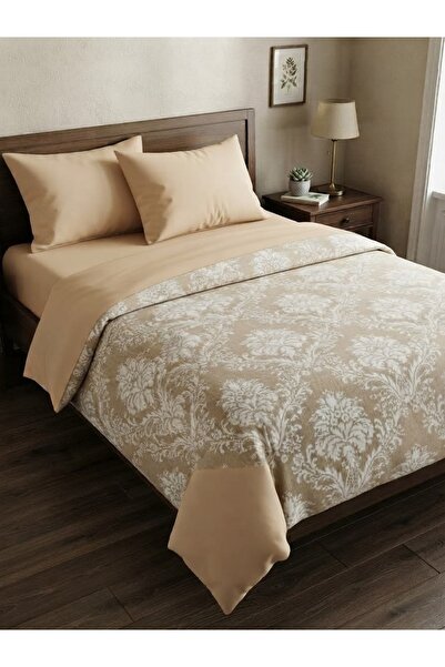 Lilya Home طقم غطاء لحاف قطني فردي من رانفورس - بنمط أنيق (غطاء لحاف 160x220 ...