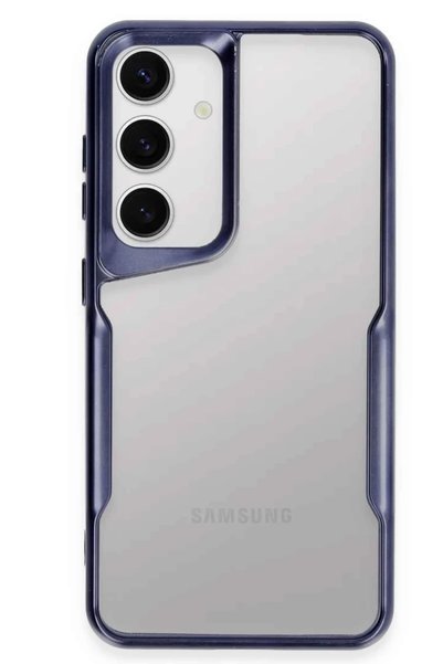 Bezos Samsung Galaxy S24 Compatible Case Boyi Silicone Cover - Navy Blue