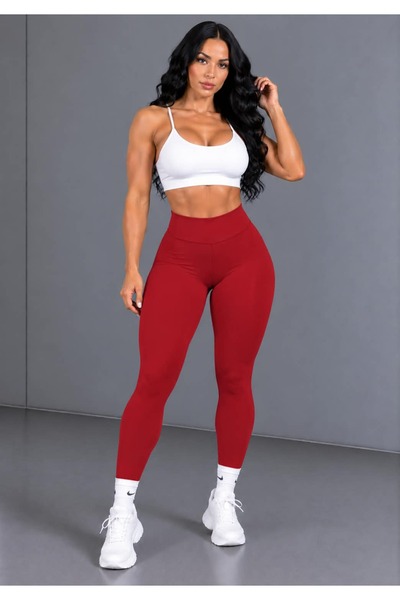 MAROVOAY Lycra Sports Tights with Gathered Back
