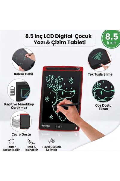 TEKNOLOJİ MADENİ Digital Writing Board Lcd Screen Drawing Graphics Tablet Write Erase Board for Kids with Touch Pen