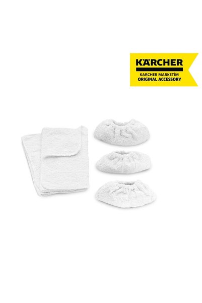 Karcher KST 2 ve Klıpsli Zemin Aparatı Olan Buhar Makineleri İçin Yedek Bez S...