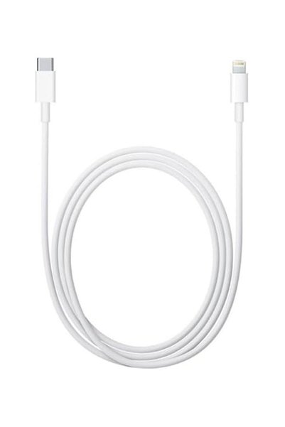 GENERAL كابل شحن USB-C إلى Lightning، أبيض اللون، متوافق مع أجهزة iPhone و iPad