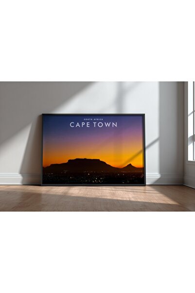 KEYFHOME Cape Town Gece Şehir No 3 Tablou MDF înrămat Poster Living Decor de ...