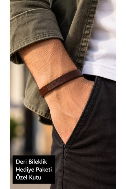 HER ŞEY NOTA www.herseynota.com Vorallis Cendra Brown Leather Men's Bracelet ...