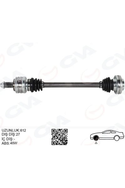 GVA Komple Aks Arka Sol BMW E81 E82 E87 E90 E91 E92 E93 612MM Otom. Sanz.