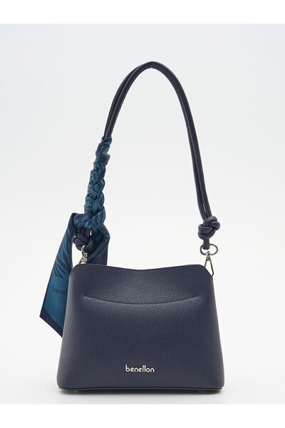Benetton Women's Porto Fabric Hand Shoulder and Crossbody Bag Navy Blue