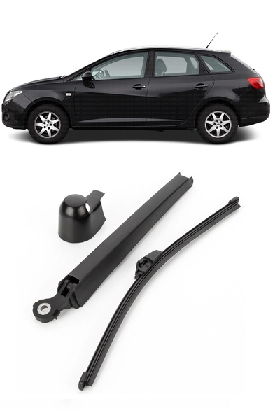 cme parts Seat ibiza ST (Station Wagon) 2013-2017 Uyumlu Arka Cam Silecek Kolu Ve Süpürgesi Kapak Takım 1T0955707C