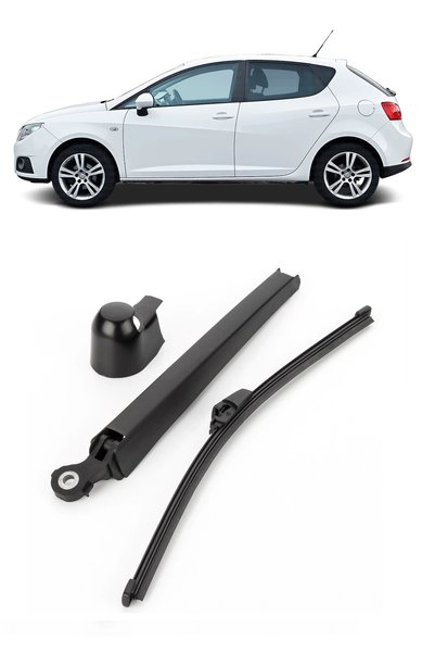 cme parts Seat ibiza Hb 2013-2017 Uyumlu Makyajlı Kasa Arka Cam Silecek Kolu Ve Süpürgesi Kapak Takım 1T0955707C