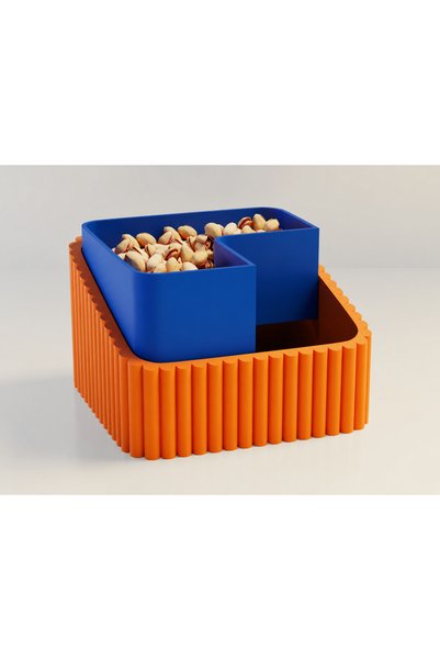 Bezos 3D Printing Peanut Bowl - Dual Chamber Shell Separator Presentation Bow...