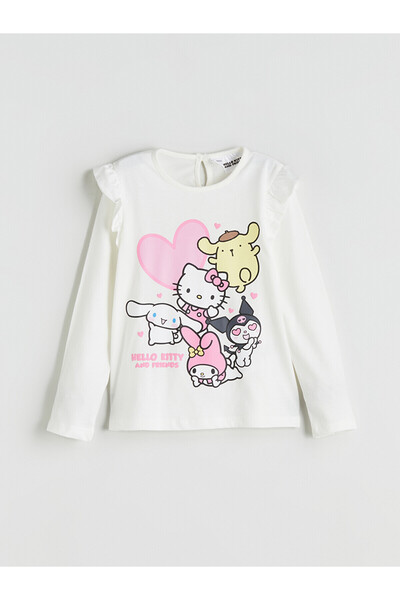 LC Waikiki Nevavm Farkıyla Lcw Kids White Combed Cotton Printed Standard & Re...