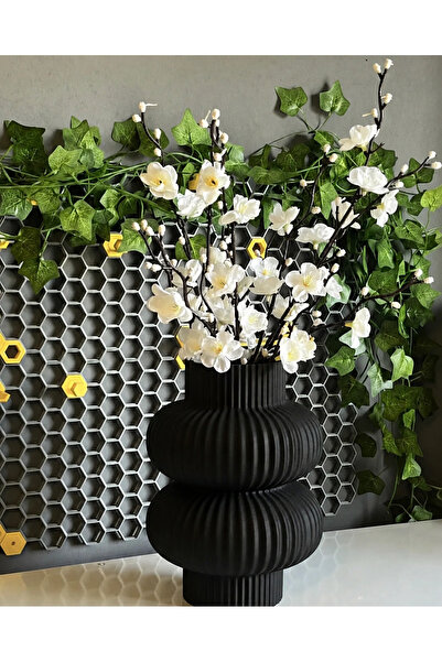 ELİSY 3D Printing Modern Double Ring Decorative Vase - Minimal Flower Vase, D...