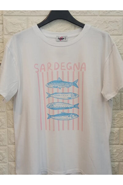 Glamorous Style Γυναικείο Βαμβακερό T-Shirt με Ψαράκια